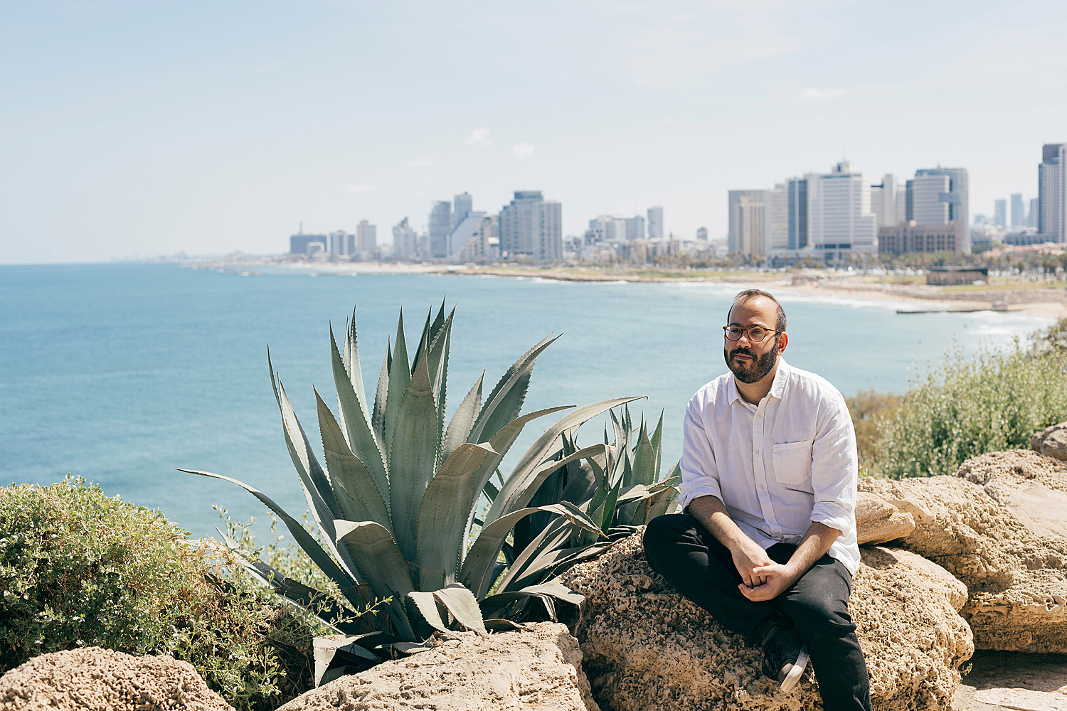 ISRAEL, Tel Aviv-Jaffa - Yair Klartag poses for a portrait at Hamidron Garden in the Old City of Jaffa on Tuesday, June 08, 2021.